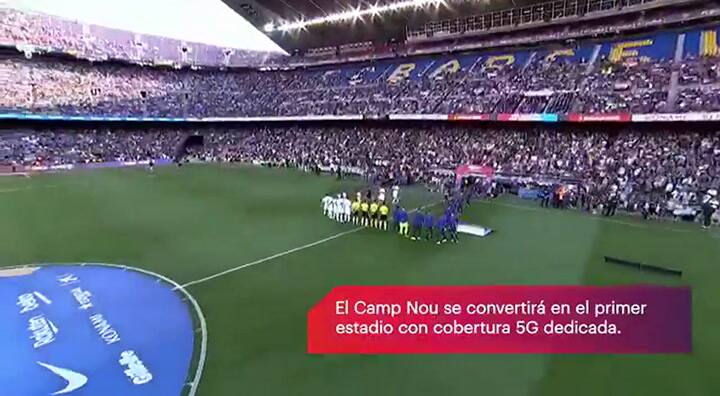 El Camp Nou será el primer estadio con conexión 5G permanente - Fuente: Telefónica S.A.