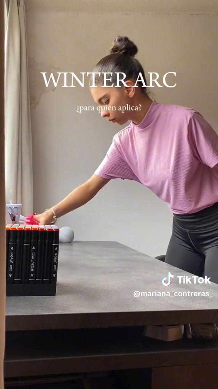 Los objetivos que se establecen en el arco invernal son tan variados como las personas que lo practican (TikTok @mariana_contreras_)