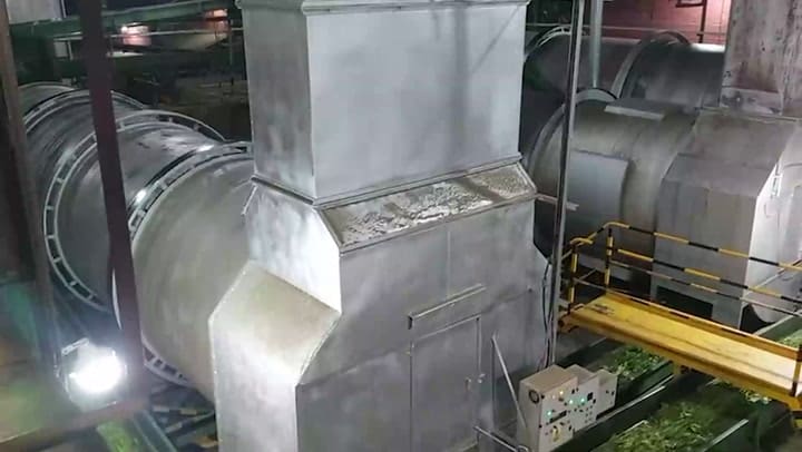 Procesamiento de yerba en la cooperativa Dos de Mayo