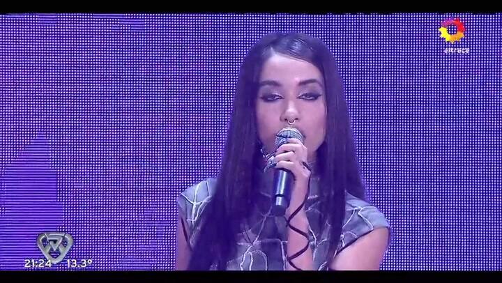 Maria becerra en el primer programa de Marcelo Tinelli