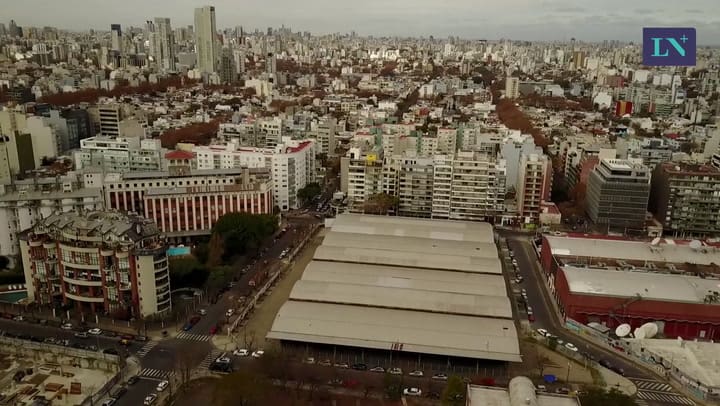 El predio de Dorrego de Colegiales desde un drone