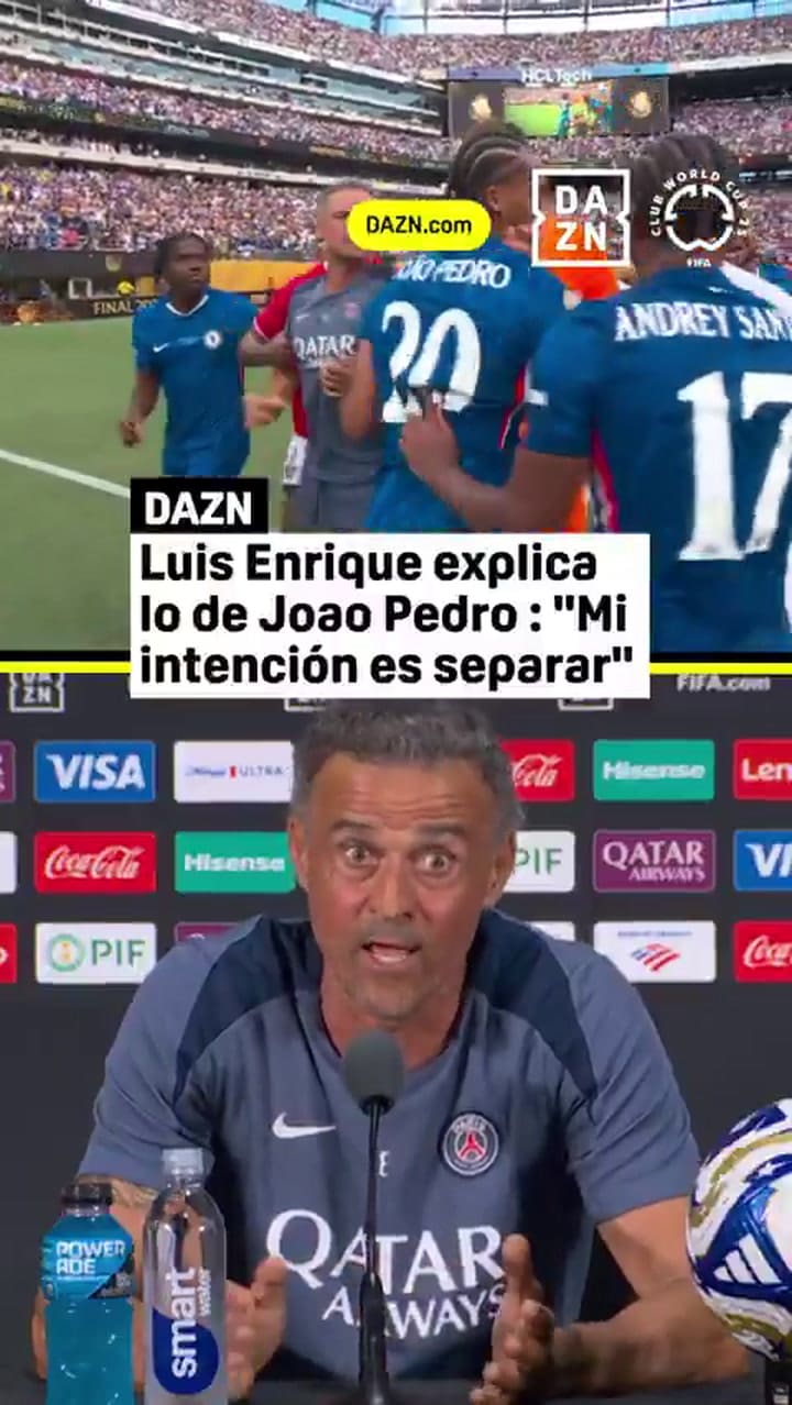 La explicación de Luis Enrique tras la agresión a João Pedro