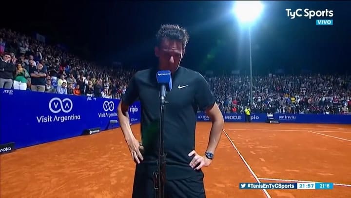 Juan Martín Del Potro, en una noche entre emociones, lágrimas y una despedida