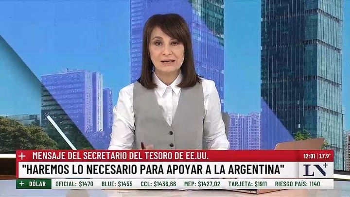 "Haremos lo necesario para apoyar a la Argentina", manifesto el secretario del Tesoro de EE.UU.