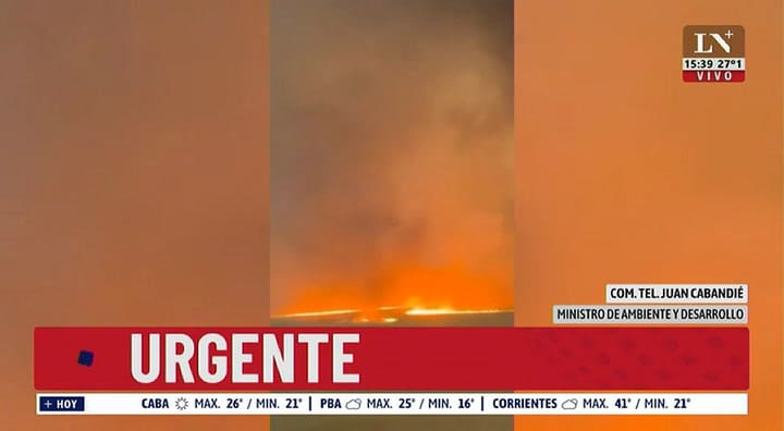 'El ministro Juan Cabandie habló sobre los incendios en Corrientes'