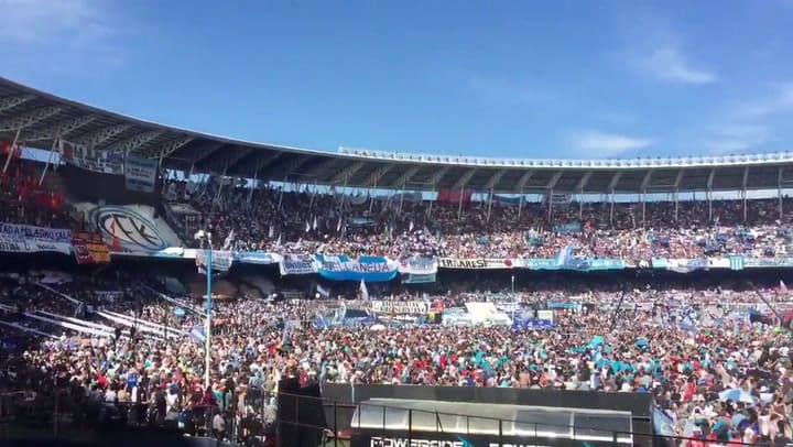Racing colmado para el acto de Cristina Kirchner