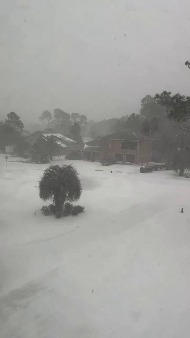 La nieve en el golfo Breeze