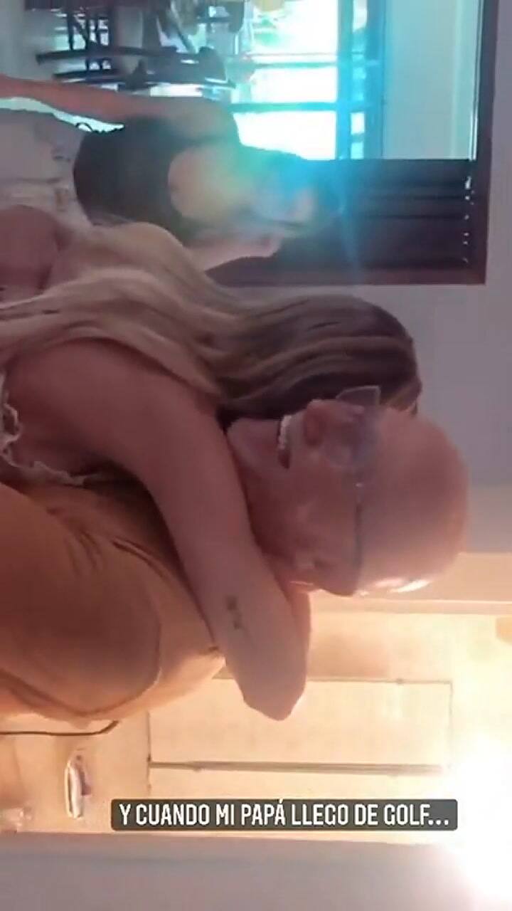 Evangelina Anderson sorprendió a su papá