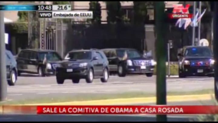 Barack Obama se dirige a la Casa Rosada