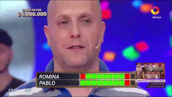 Pablo volvió a ganar Los 8 escalones y ya acumula 6 millones de pesos