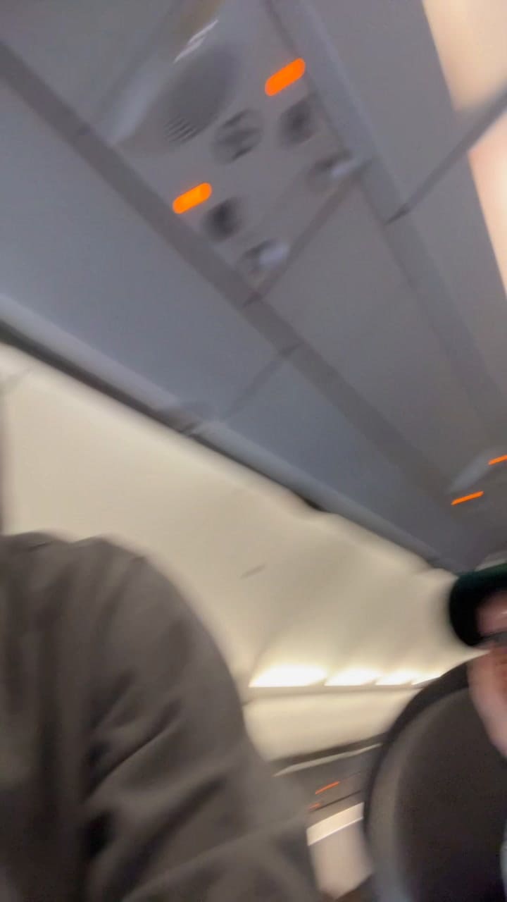 El primer video que Franzoni subió en el avión con Gimena y generó todo tipo de especulaciones
