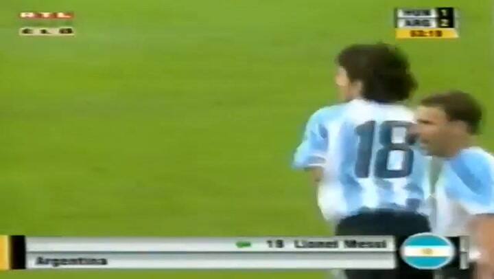 La expulsión de Messi en su debut en la selección