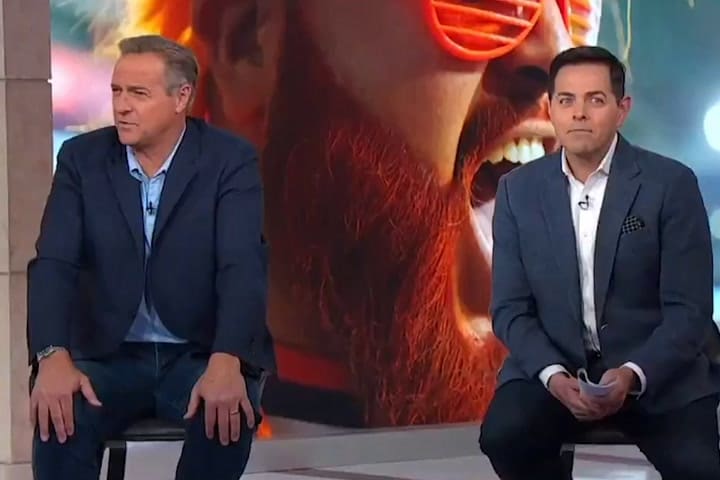 (GIF) Terremoto durante la transmisión de un programa de TV en Estados Unidos