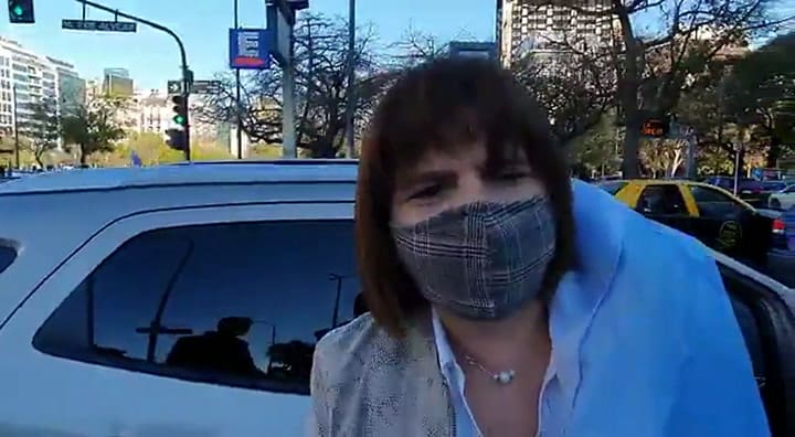 El mensaje que Patricia Bullrich le leyó a Alberto Fernández en plena manifestación