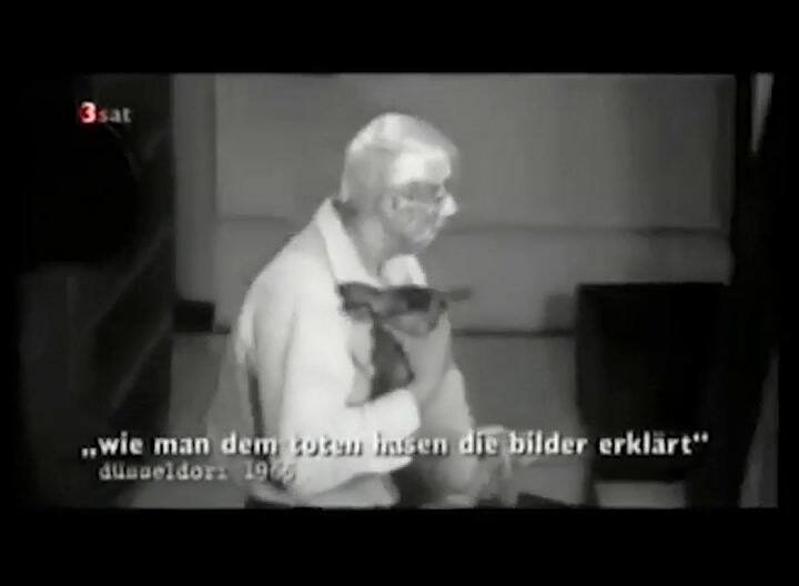 Cómo explicar cuadros a una liebre muerta, Joseph Beuys, 1965