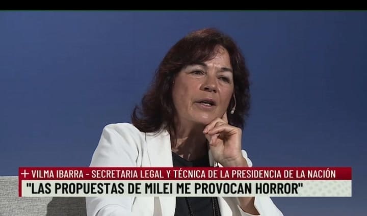 Vilma Ibarra: "Las propuestas de Milei me provocan horror"