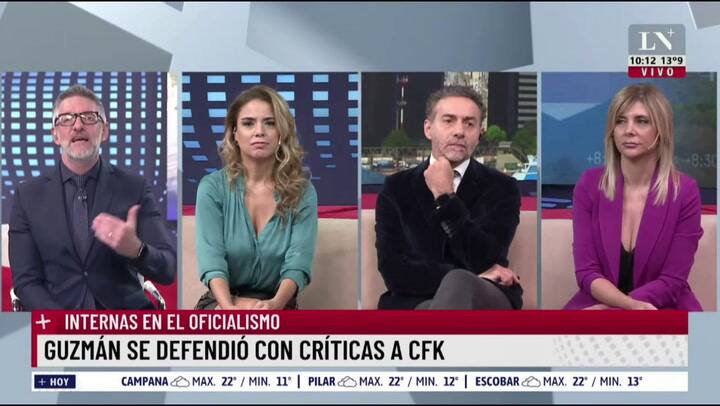 Luis Novaresio se refirió a los dichos de Guzmán sobre las internas en el oficialismo