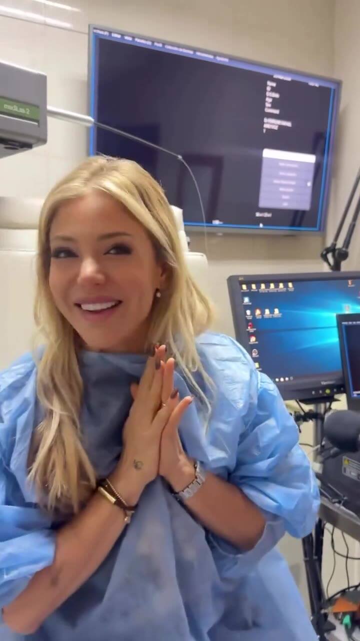 Evangelina Anderson mostró cómo se recuera de su cirugía