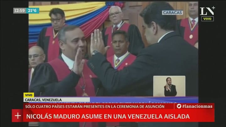 El juramento de Maduro como presidente de Venezuela