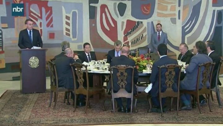 Discursos de Mauricio Macri y Jair Bolsonaro, previos al almuerzo de honor - Fuente: Casa Rosada