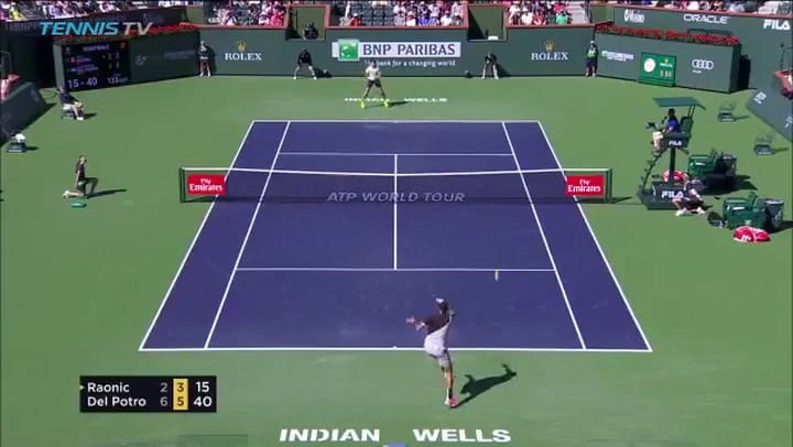 Así avanzó Juan Martín del Potro a la final del Indian Wells