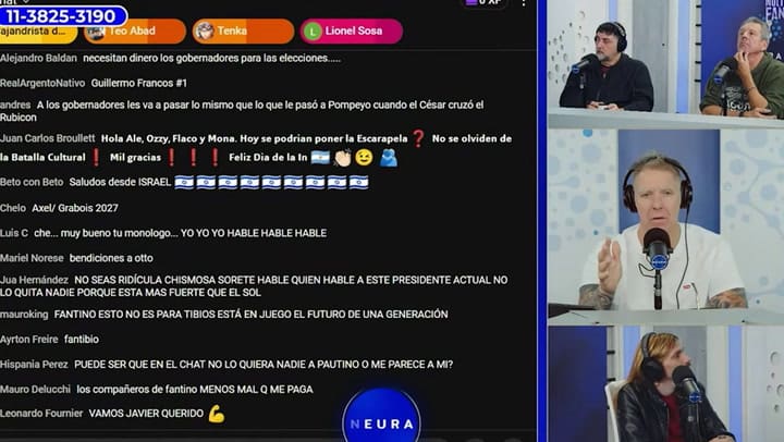 La advertencia de Alejandro Fantino a la militancia libertaria. Fuente: Neura Media