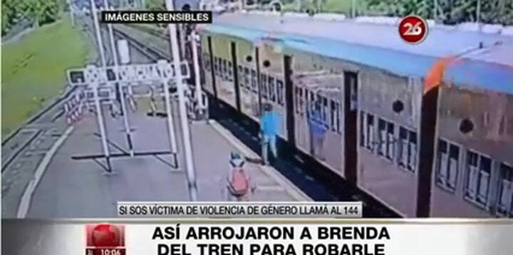 Así fue la caída de Brenda del tren tras el robo