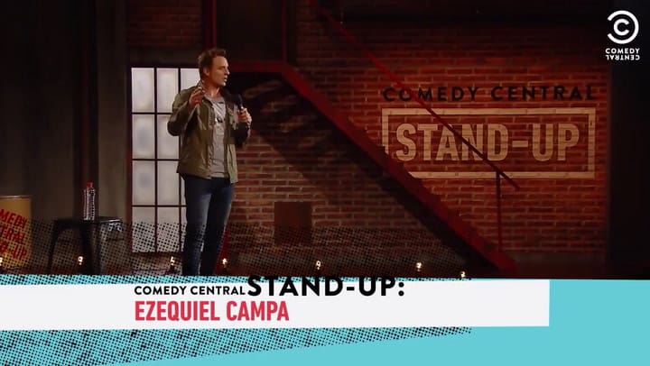 Ezequiel Campa, en Comedy Central - Fuente: YouTube