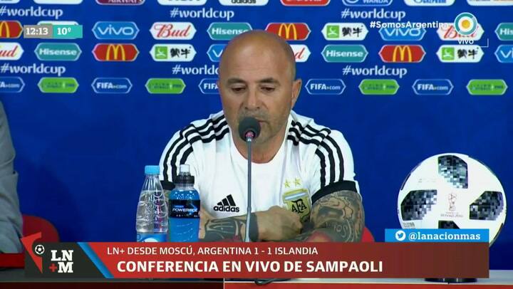 La conferencia de prensa de Jorge Sampaoli, tras el empate con Islandia