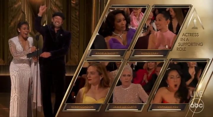 La reacción de Angela Bassett al escuchar el nombre de Jamie Lee Curtis