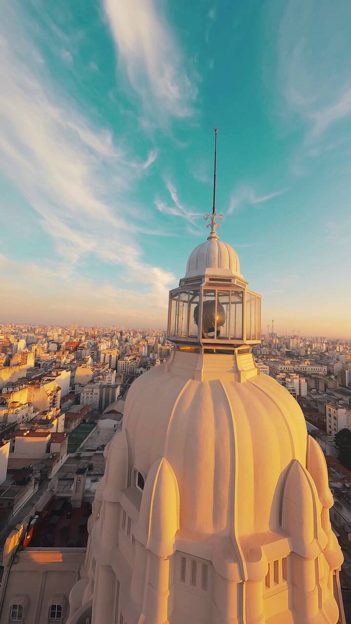 El Palacio Barolo desde el aire