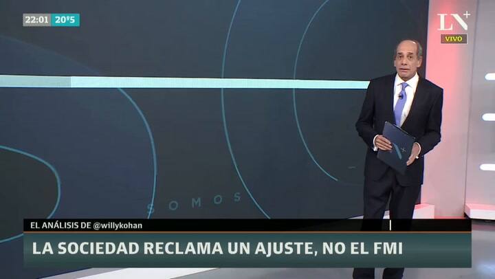 Editorial Willy Kohan - La sociedad reclama un ajuste, no el FMI