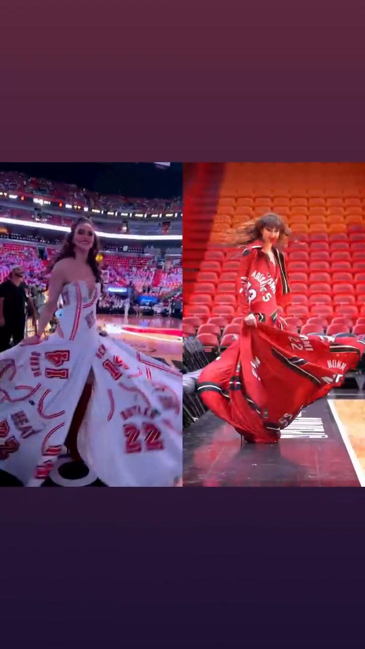La cantante Radmila Lolly diseña sus propios vestidos con camisetas viejas de los Miami Heat