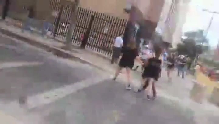 Un testigo grabó el momento en el que iniciaron los disparos