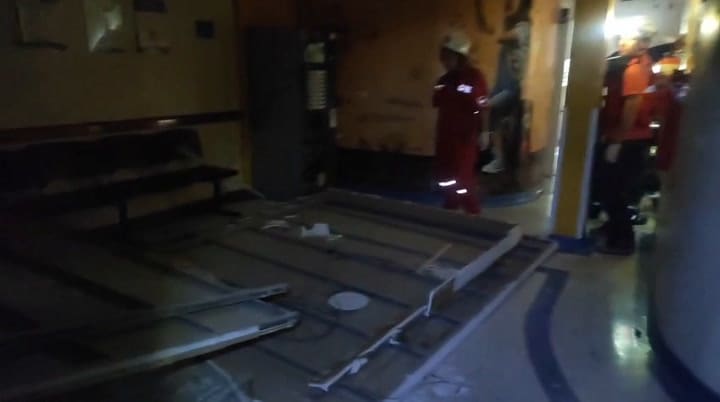 Así quedó la sede de Osecac en Palermo que se derrumbó