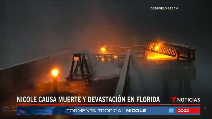 Nicole dejó una oleada de devastación en su paso por Florida