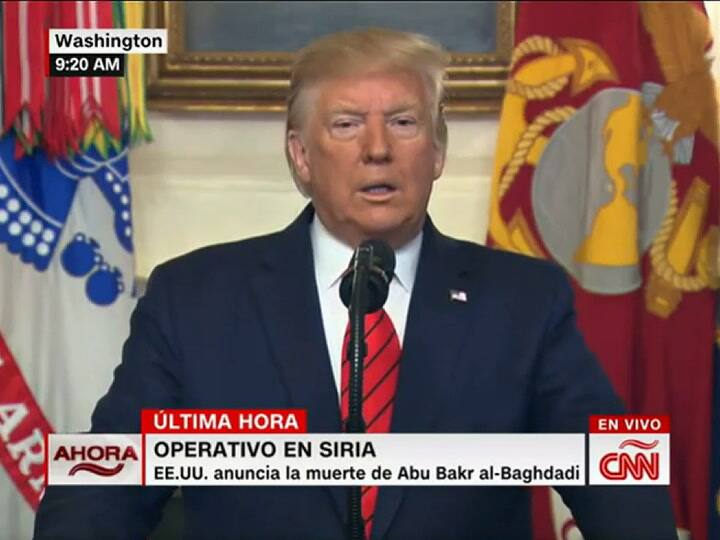 Donald Trump confirmó la muerte de Abu Bakr Al-Baghdadi, el líder de Estado Islámico - Fuente: CNN
