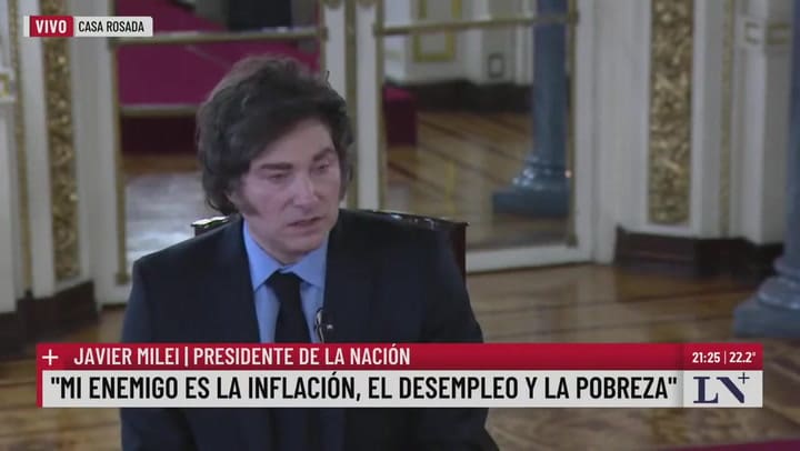 Javier Milei: "Lo de Santiago Caputo fue un error y se habló"