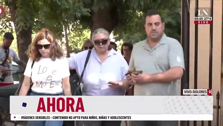 Así llegaba la madre de Blas Cinalli al juzgado de Dolores