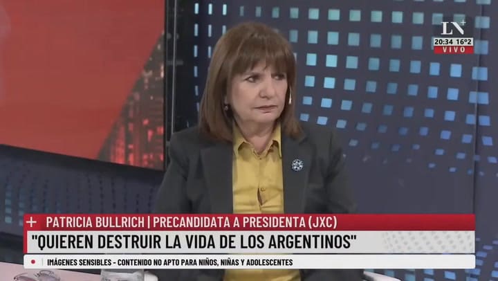 Patricia Bullrich: 'Vamos a llevar adelante el servicio cívico para jóvenes'