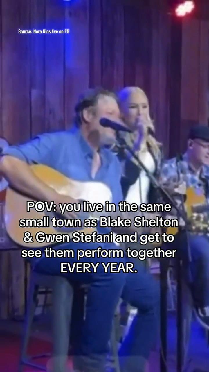 Gwen Stefani y Blake Shelton comparten el escenario