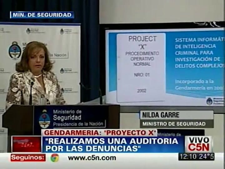Garré habló del cuestionado Proyecto X (C5N)