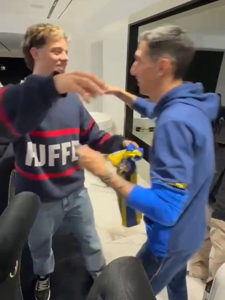 Ángel Di María y Santi Maratea juntos en Rosario