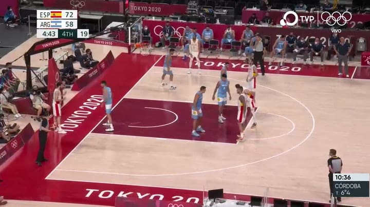 El enojo de Campazzo tras su quinta falta