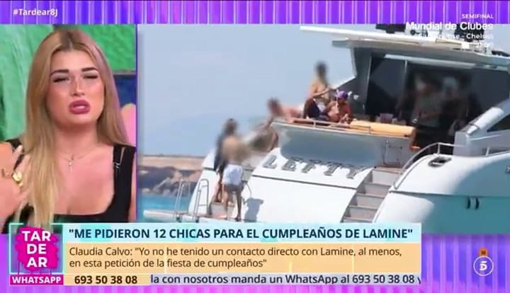 Claudia Calvo denunció que le ofrecieron entre 10.000 y 20.000 euros para asistir a la fiesta de Lamine Yamal