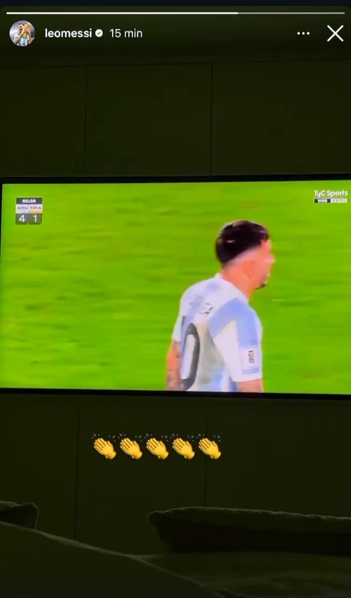 El video que compartió Messi en Instagram