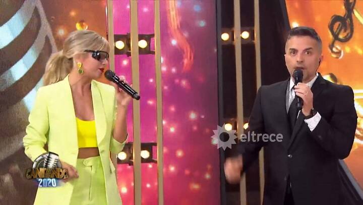 Cantando 2020. Alex Caniggia y Melina de Piano cantaron la canción del mundial del 90 - Fuente: eltr