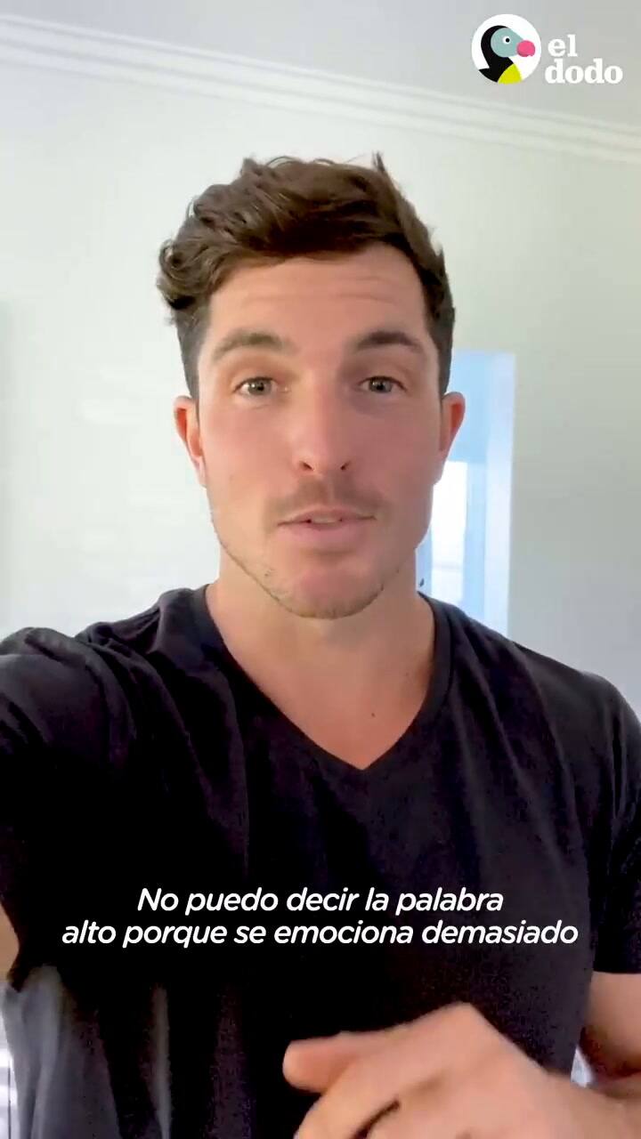 Perro rescatado grita cada vez que va a la playa - Fuente: Facebook