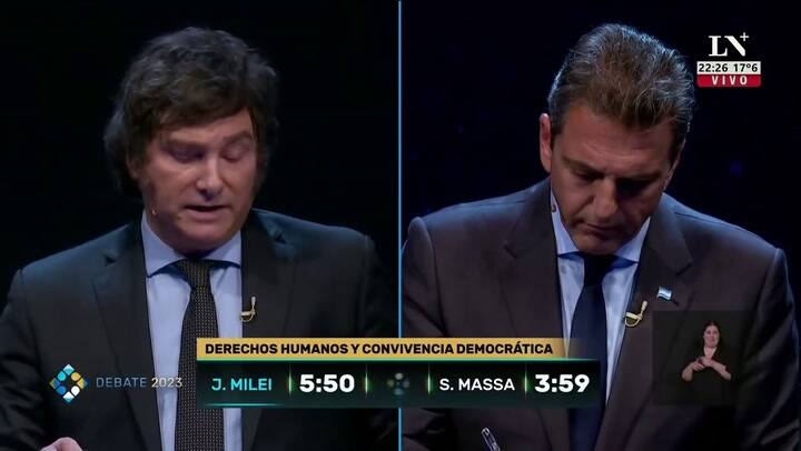 El gesto de Sergio Massa cuando Javier Milei habló de Leandro Santoro