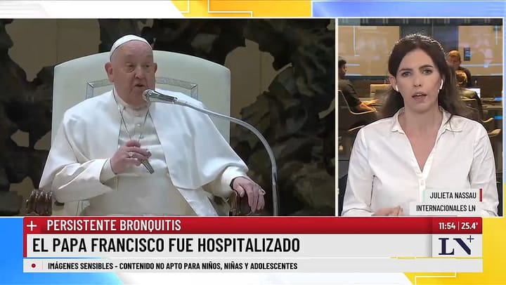 El papa Francisco fue internado por una bronquitis: que se sabe de su salud